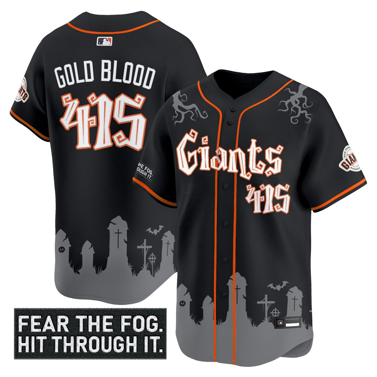 MLB Men’s San Francisco ‘Halloween Fog Edition’ Vapor Premier Limited Jersey