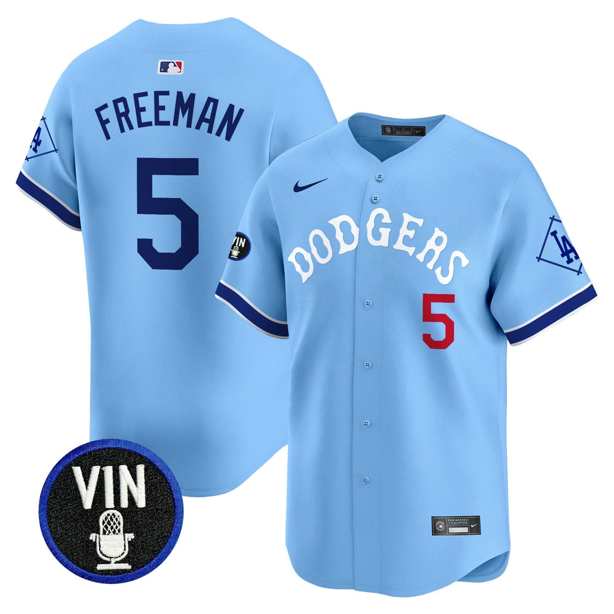 MLB Men’s Tribute Vin Scully Patch Vapor Premier Limited Jersey