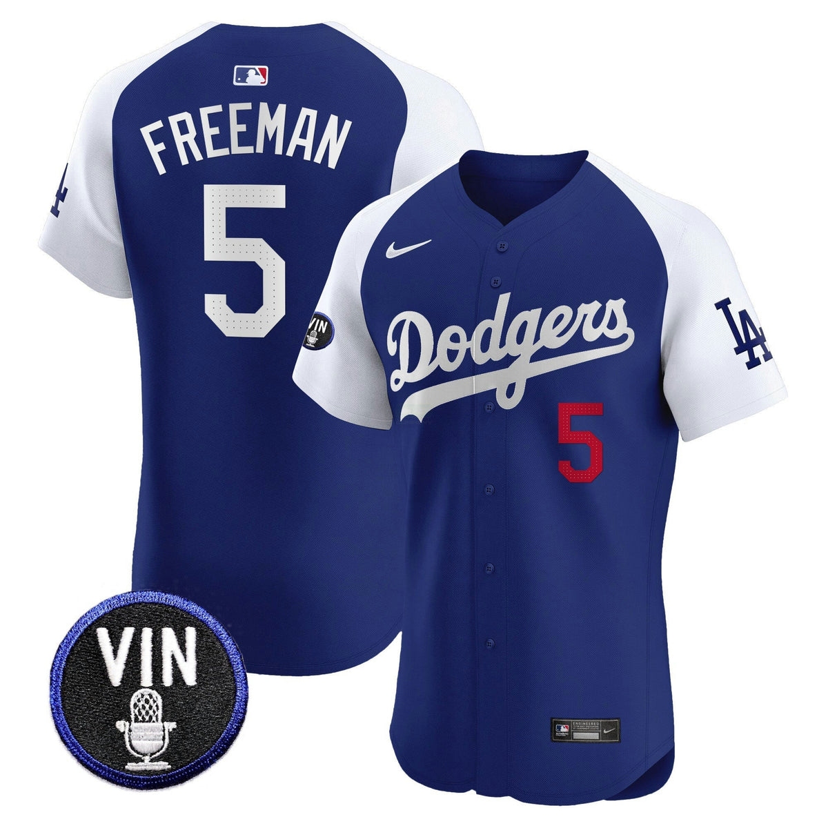 MLB Men’s Vin Scully Patch Vapor Premier Elite Jersey