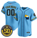 MLB Milwaukee Golden 50th Anniversary Patch Vapor Premier Limited Jersey