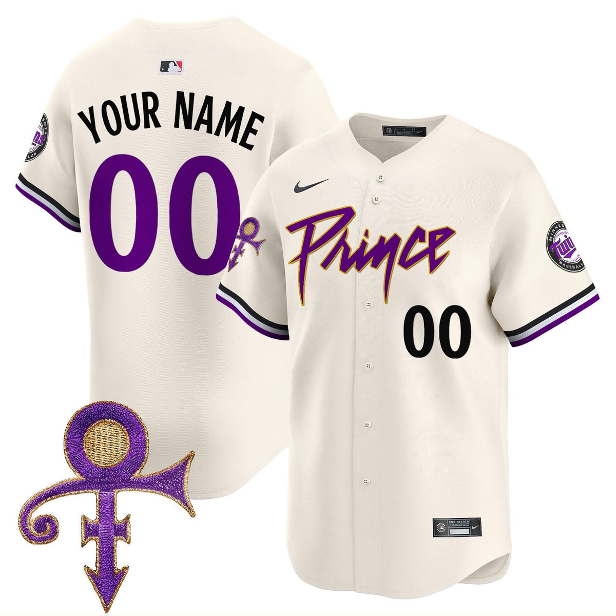 MLB Minnesota Prince Patch Vapor Premier Limited Jersey