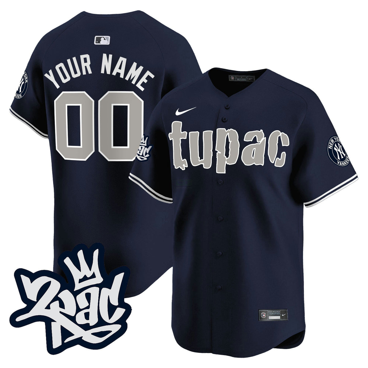 MLB New York Tupac Shakur Vapor Premier Limited Jersey