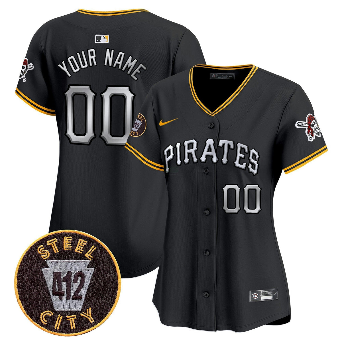 MLB Pittsburgh 412 Patch Vapor Premier Limited Jersey V6