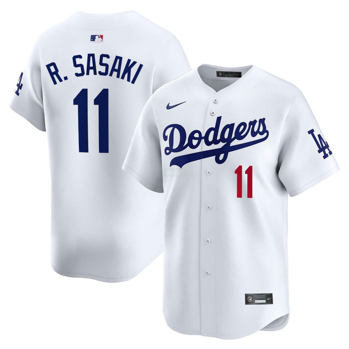 MLB Roki Sasaki #11 Los Angeles White Jersey - White