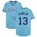 MLB Ronald Acuna Jr. Atlanta 1982 Throwback Light Blue Jersey - Light Blue