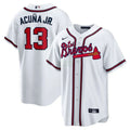 MLB Ronald Acuna Jr. Atlanta Los Bravos White Jersey