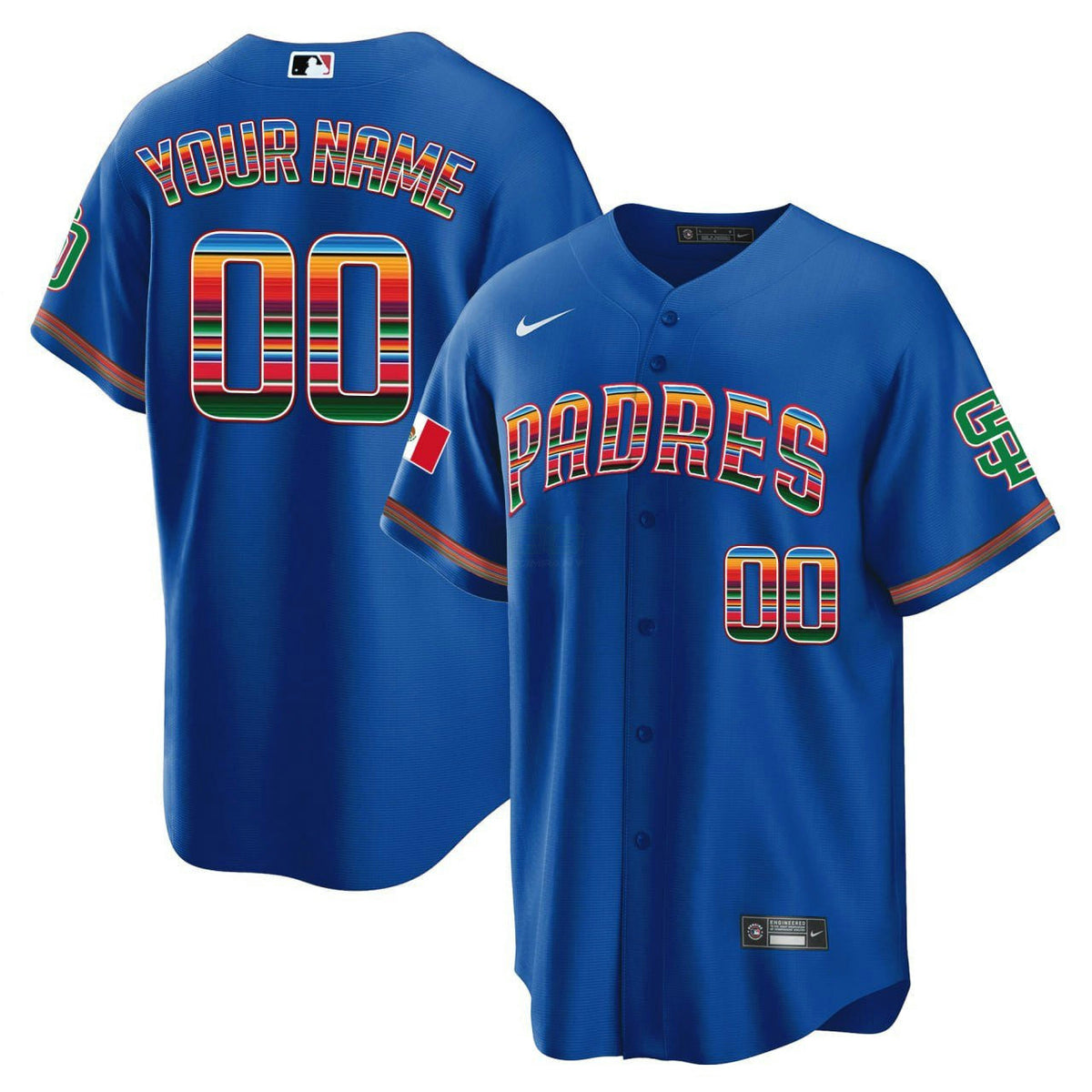 MLB San Diego Mexico Blue Jersey - Cool Base