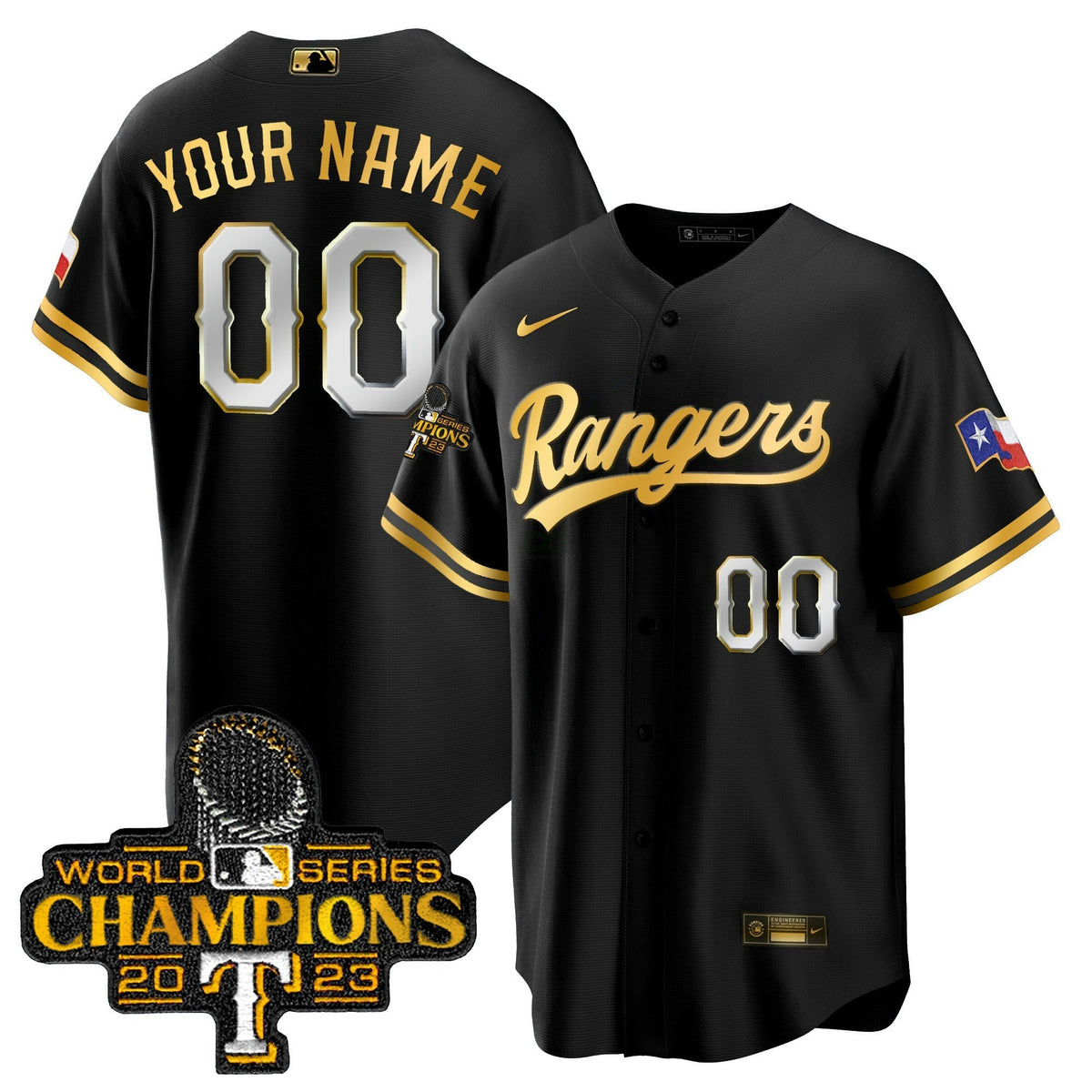 MLB Texas 2023 World Series Champions Cool Base Jersey V3