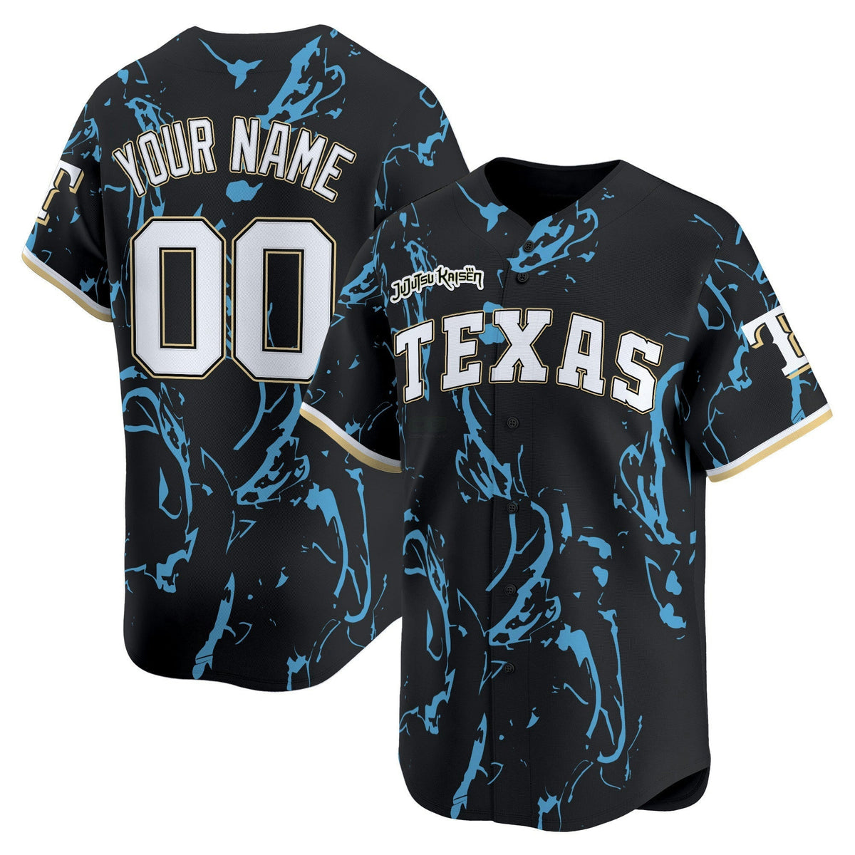 MLB Texas x Jujutsu Kaisen Vapor Premier Limited Jersey - Black