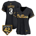 MLB Philadelphia Phillies Women’s 2024 Jackie Robinson Patch Vapor Premier Limited Jersey