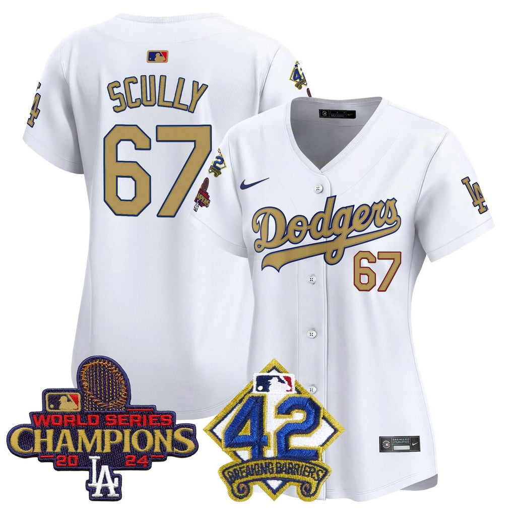 MLB Women’s 2024 World Series Champions & Jackie Robinson Patch Vapor Premier Limited Jersey