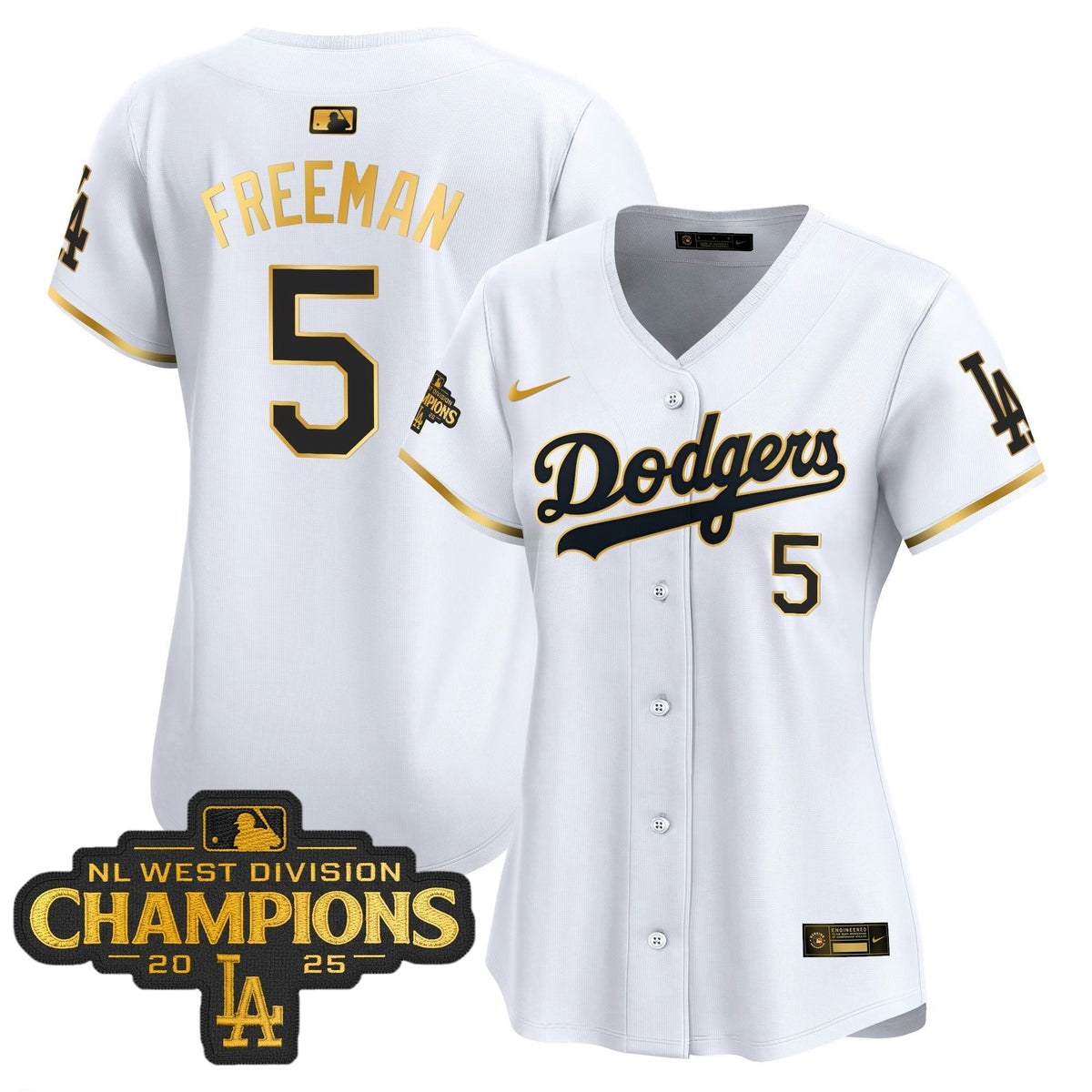 MLB Women’s 2025 NL West Division Champions Patch Gold Trim Vapor Premier Limited Jersey