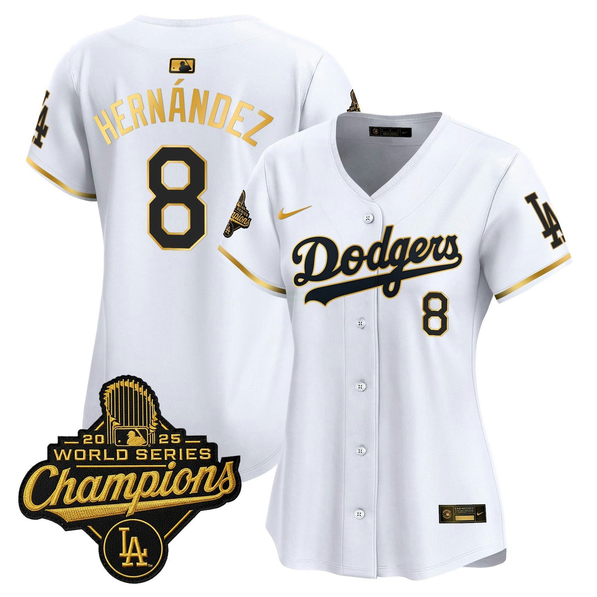 MLB Women’s 2025 World Series Champions Patch Gold Trim Vapor Premier Limited Jersey