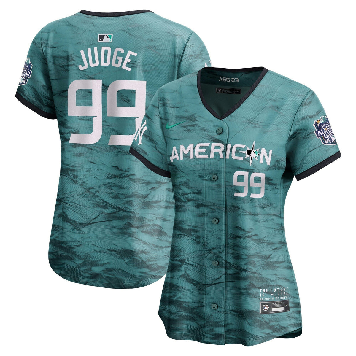 MLB New York Yankees Women’s American League 2023 All-Star Game Blue-Teal Jersey - Royal Blue
