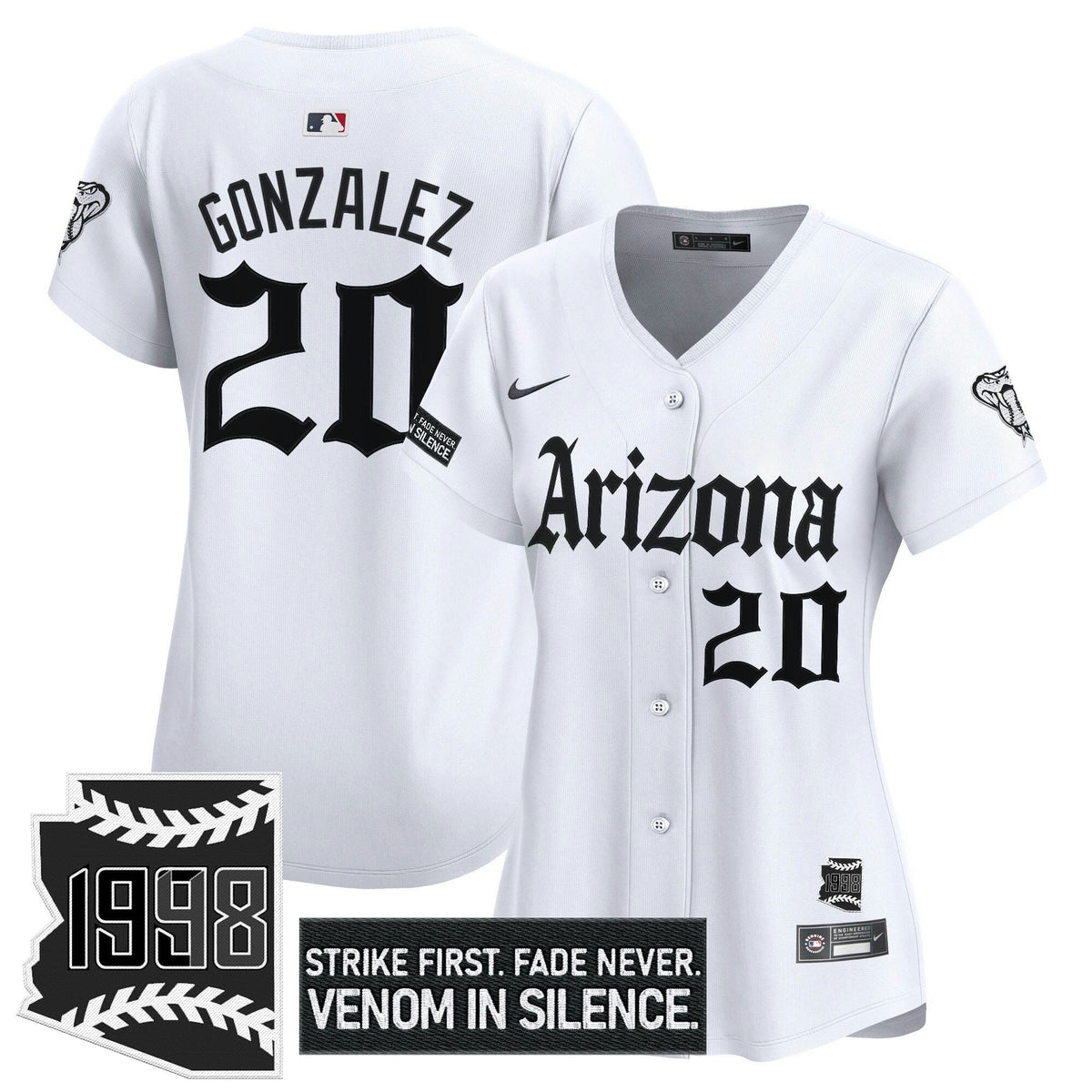 MLB Women’s Arizona ‘Gothic Desert Fang Edition’ Vapor Premier Limited Jersey