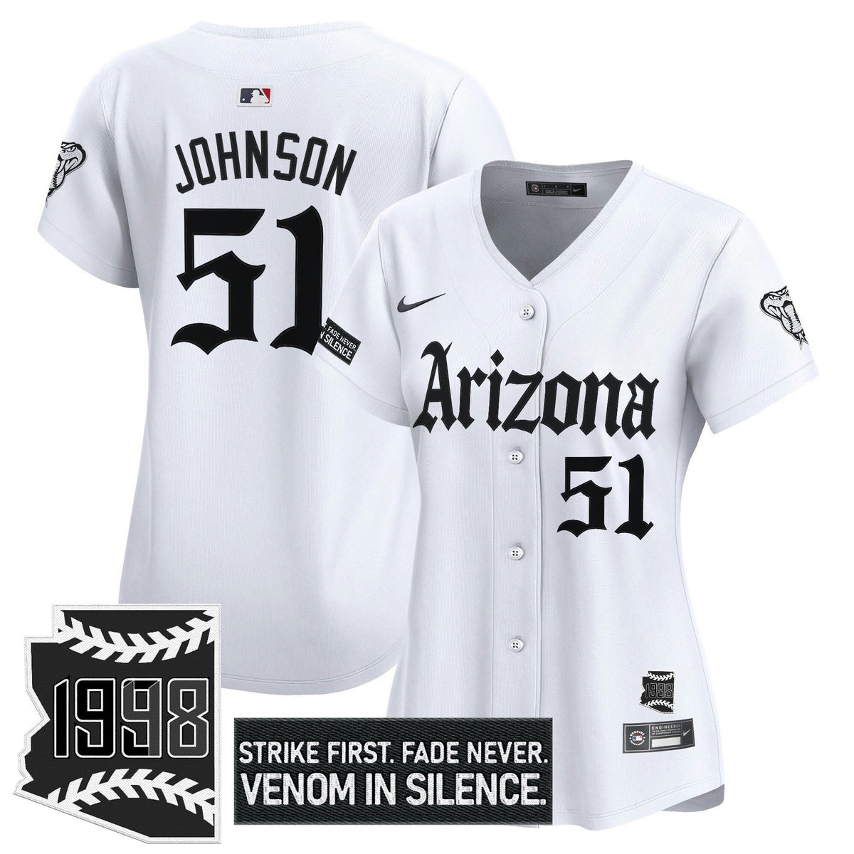 MLB Women’s Arizona ‘Gothic Desert Fang Edition’ Vapor Premier Limited Jersey
