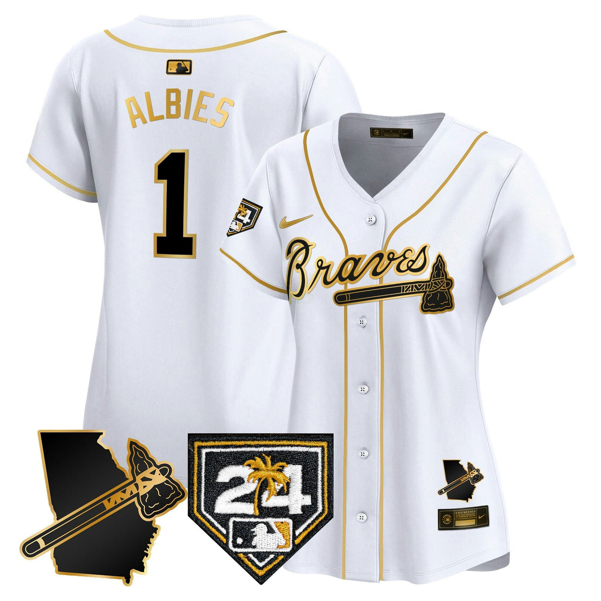 MLB Women’s Atlanta 2024 Spring Training & Georgia Patch Vapor Premier Limited Jersey