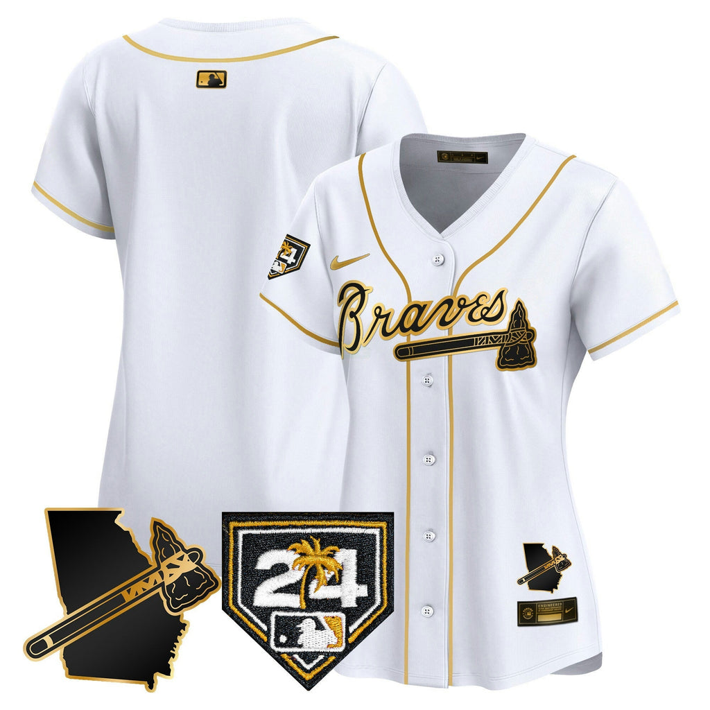 MLB Women’s Atlanta 2024 Spring Training & Georgia Patch Vapor Premier Limited Jersey