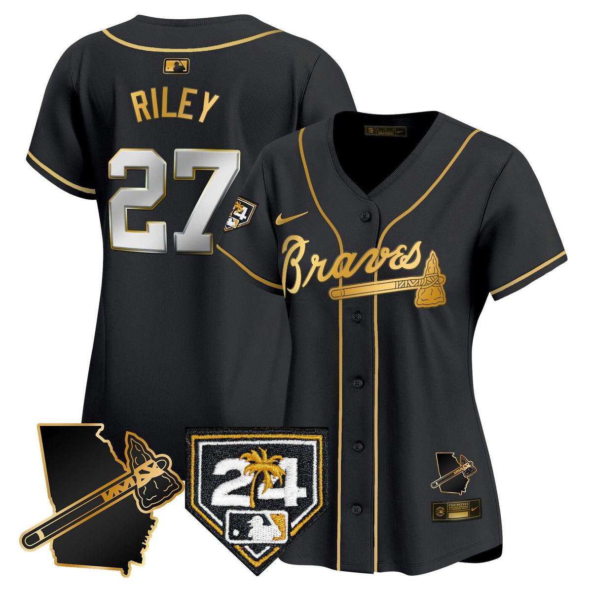 MLB Women’s Atlanta 2024 Spring Training & Georgia Patch Vapor Premier Limited Jersey
