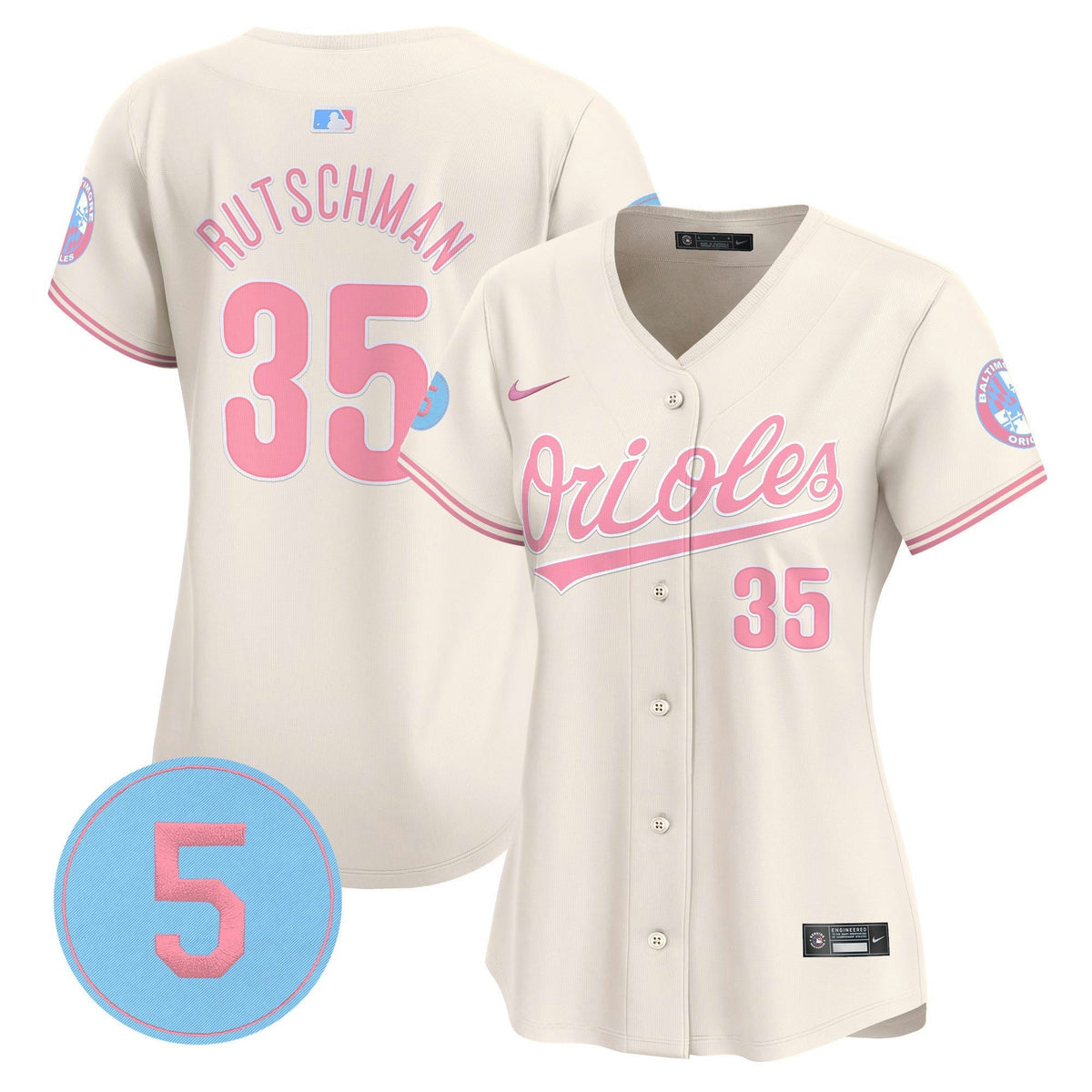 MLB Women’s Bubblegum Pink Robinson Patch Vapor Premier Limited Jersey