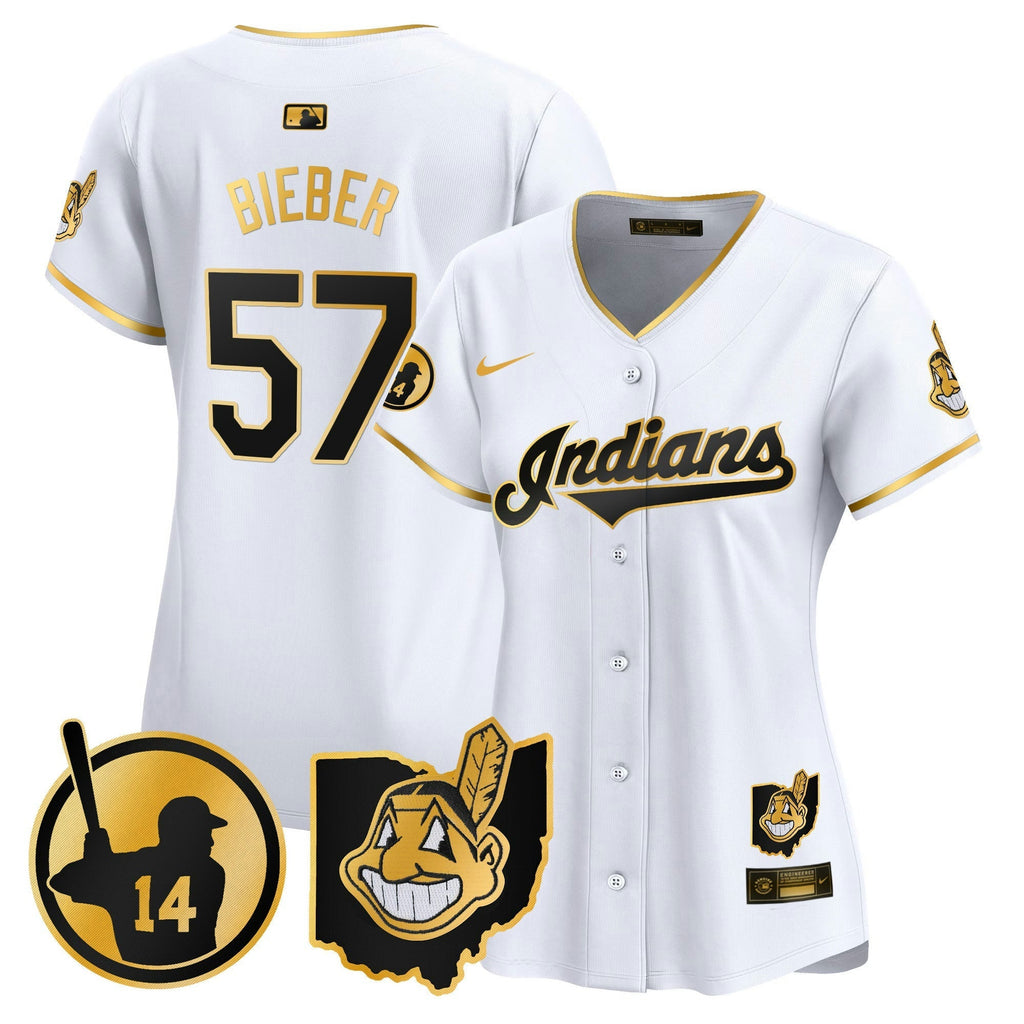 MLB Women’s Cleveland Indians Larry Doby Patch Vapor Premier Limited Jersey