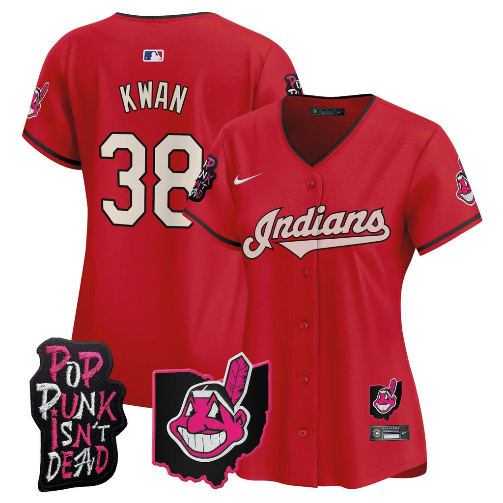 MLB Women’s Cleveland Indians MGK Patch Vapor Premier Limited Jersey
