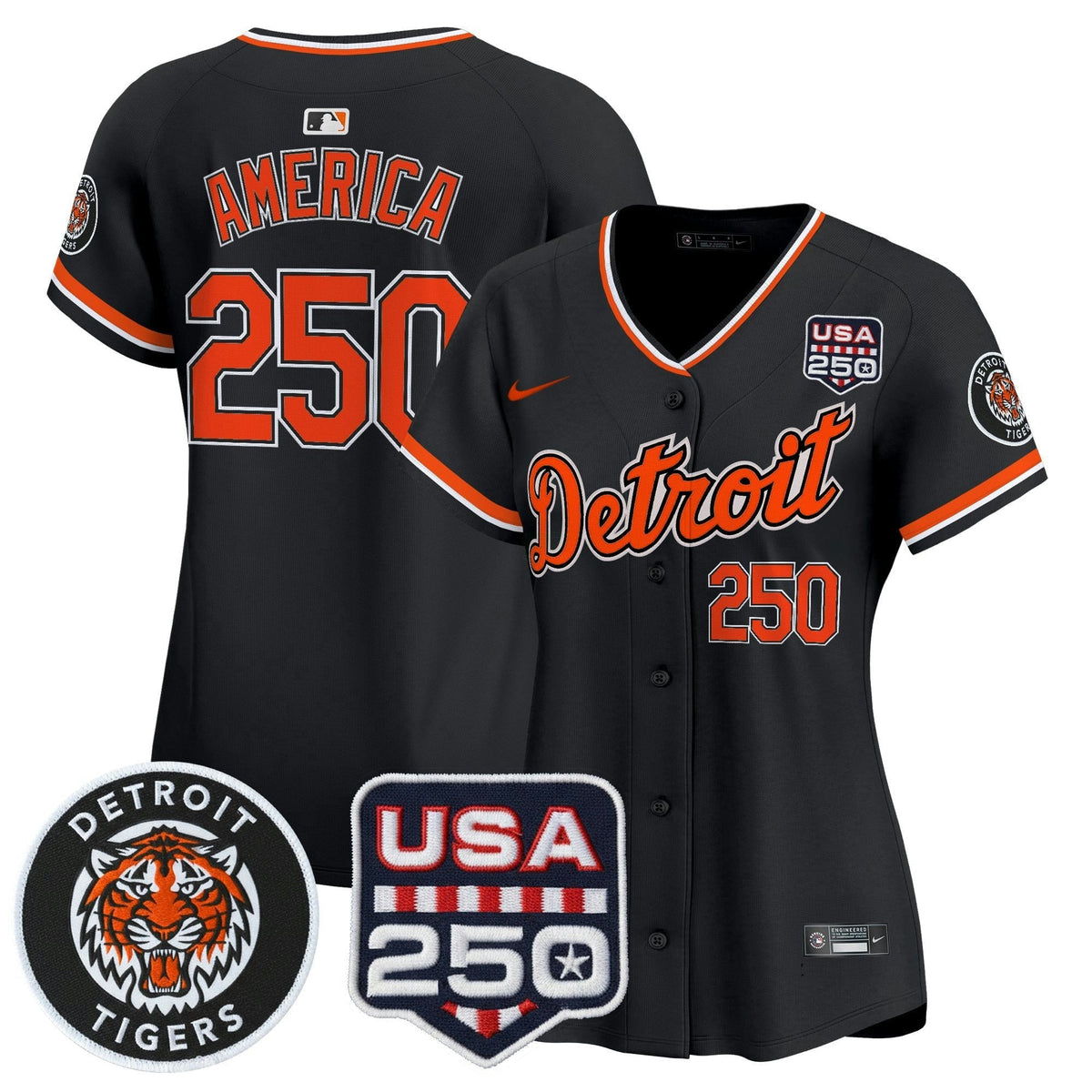MLB Women’s Detroit 2026 Alternate Vapor Premier Limited Jersey – 250America Patch