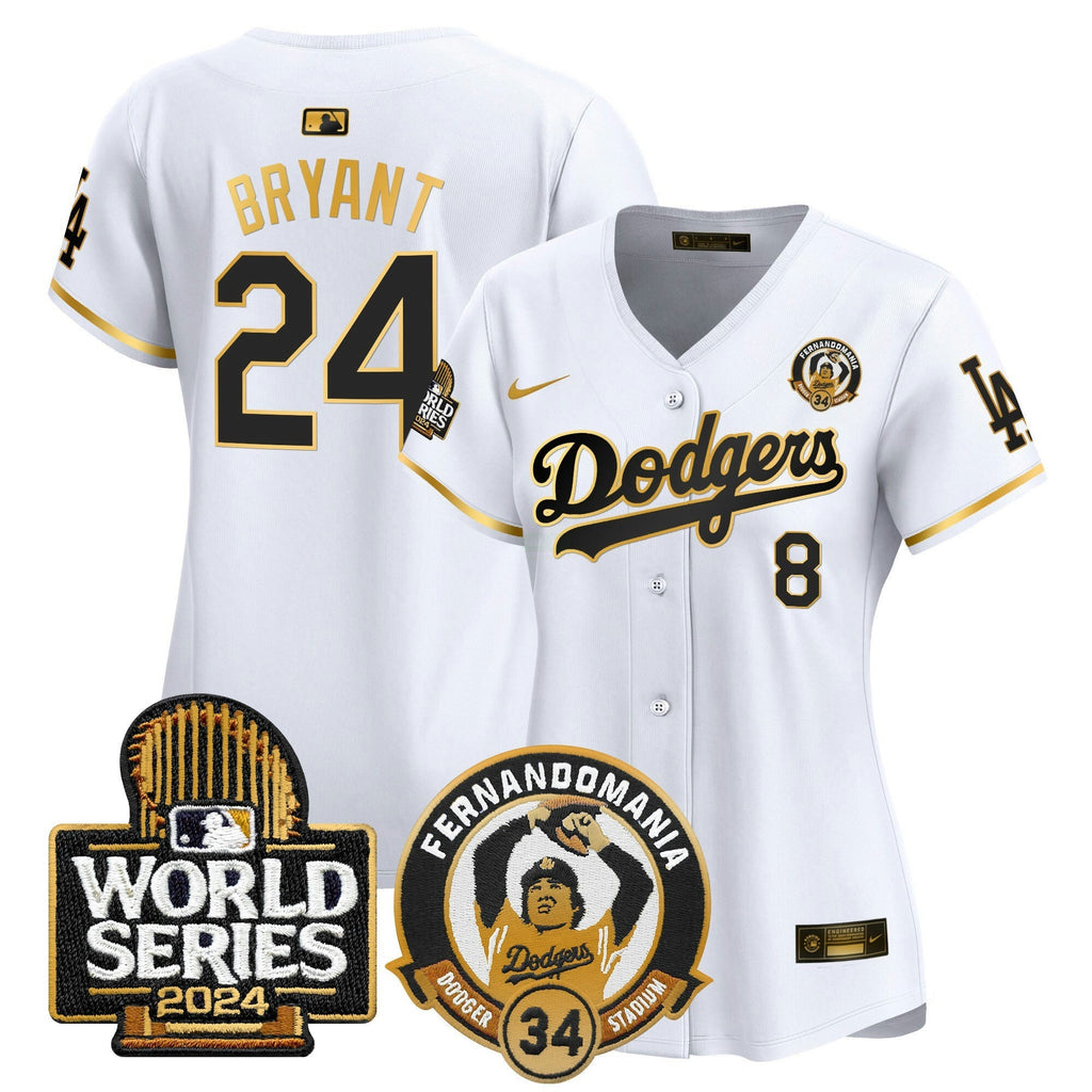 MLB Women’s Fernando Valenzuela & 2024 World Series Patch Vapor Premier Limited Jersey
