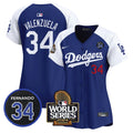 MLB Women’s Fernando Valenzuela & 2024 World Series Patch Vapor Premier Limited Jersey V2