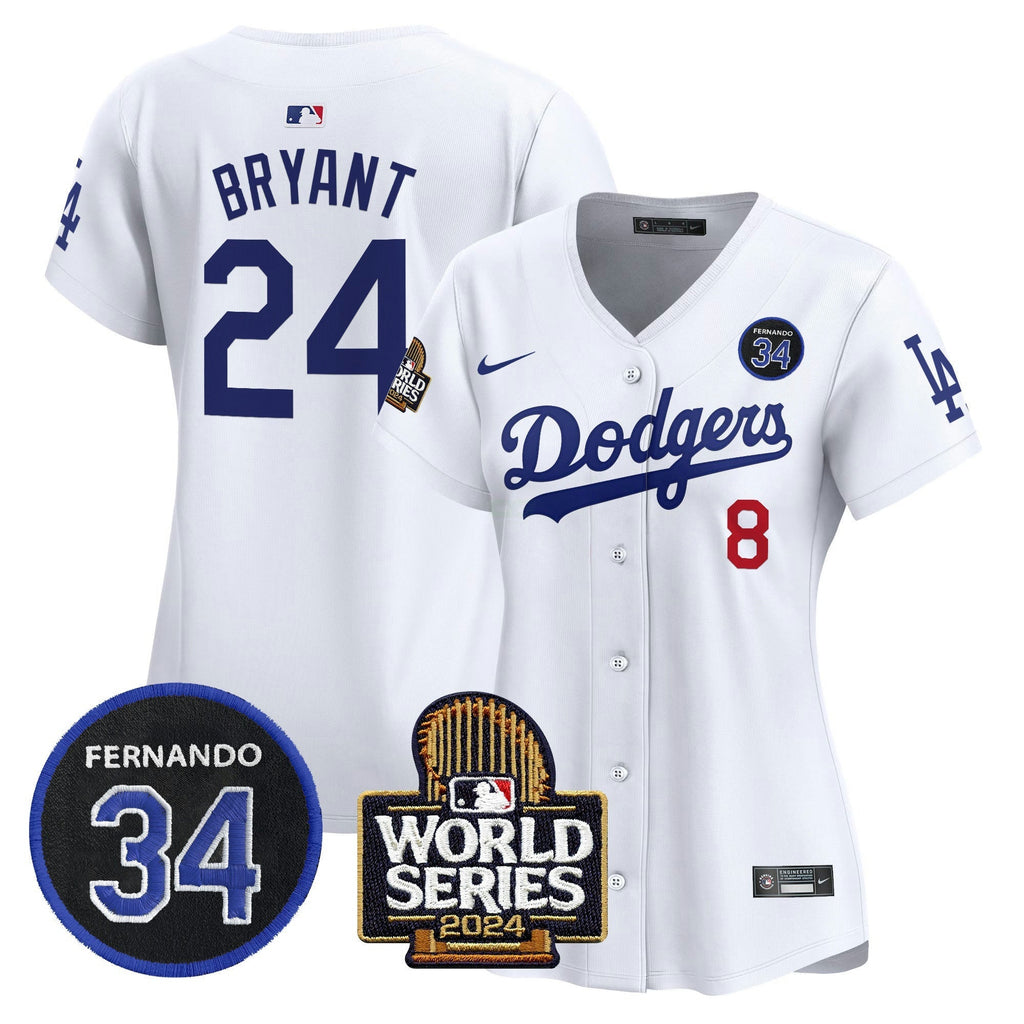 MLB Women’s Fernando Valenzuela & 2024 World Series Patch Vapor Premier Limited Jersey V2