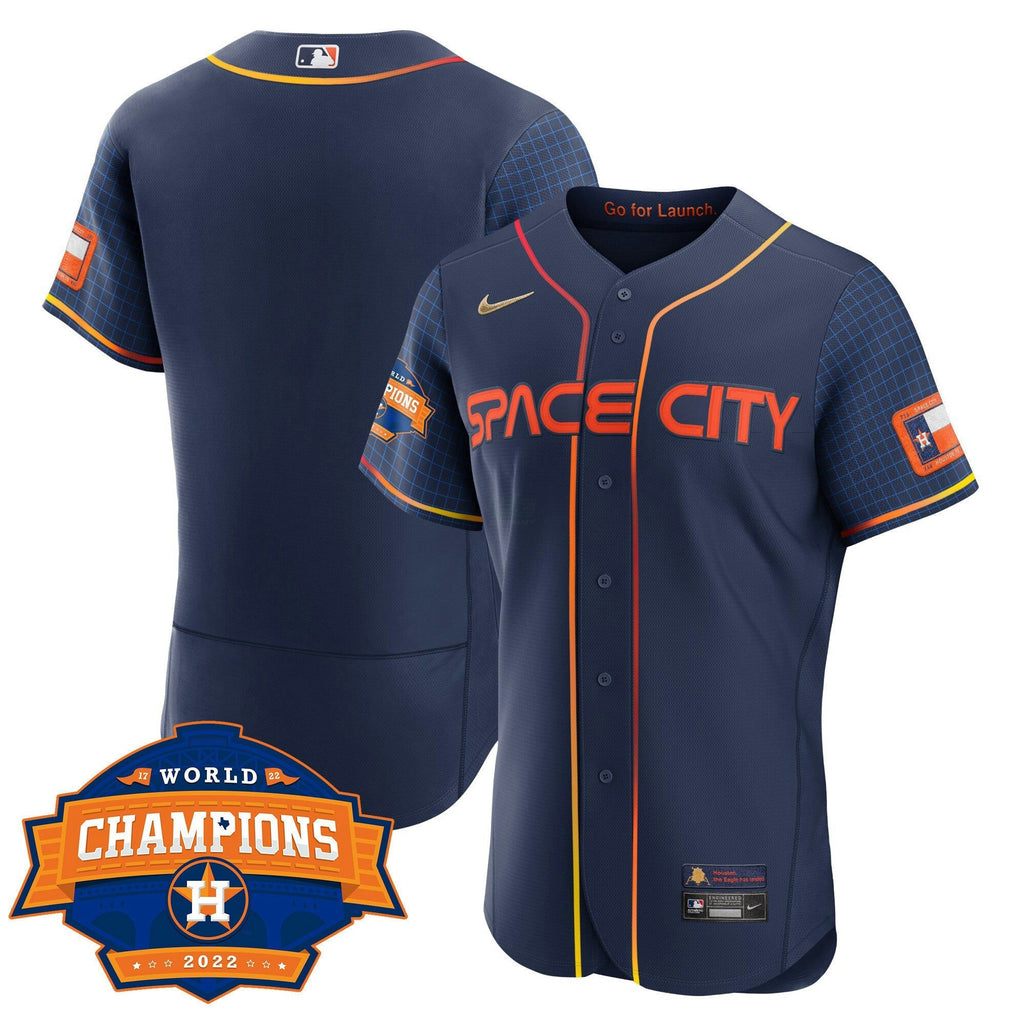 MLB Women’s Houston 2022 World Series Champions Patch Limited Jersey