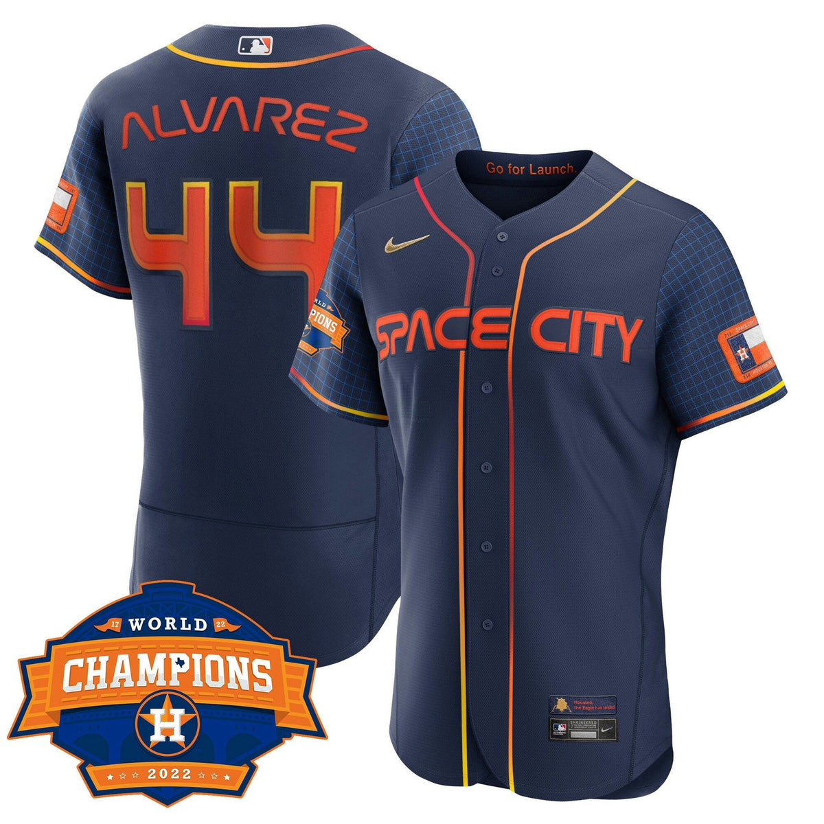 MLB Women’s Houston 2022 World Series Champions Patch Limited Jersey