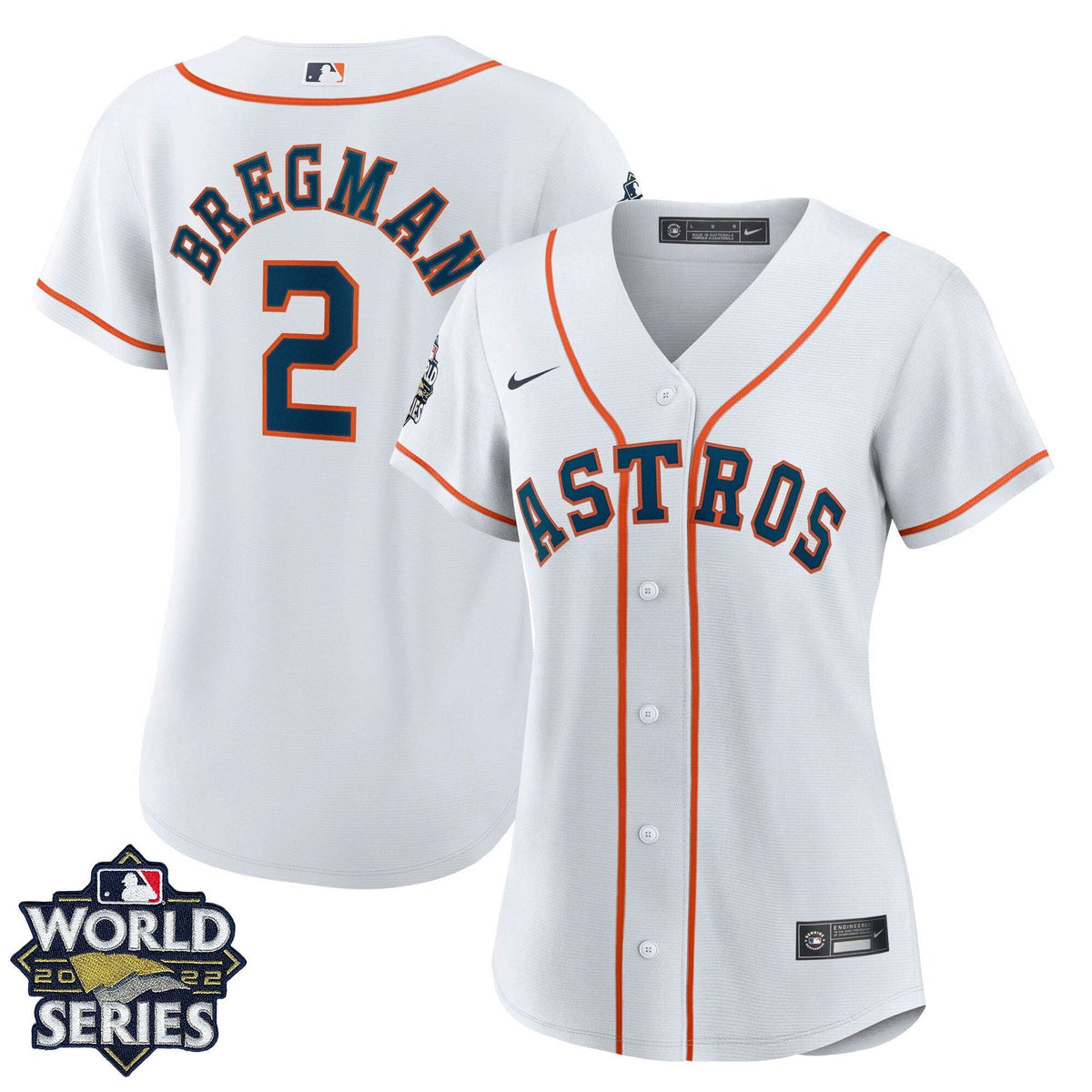 MLB Women’s Houston 2022 World Series Home Player Jersey – White - Women