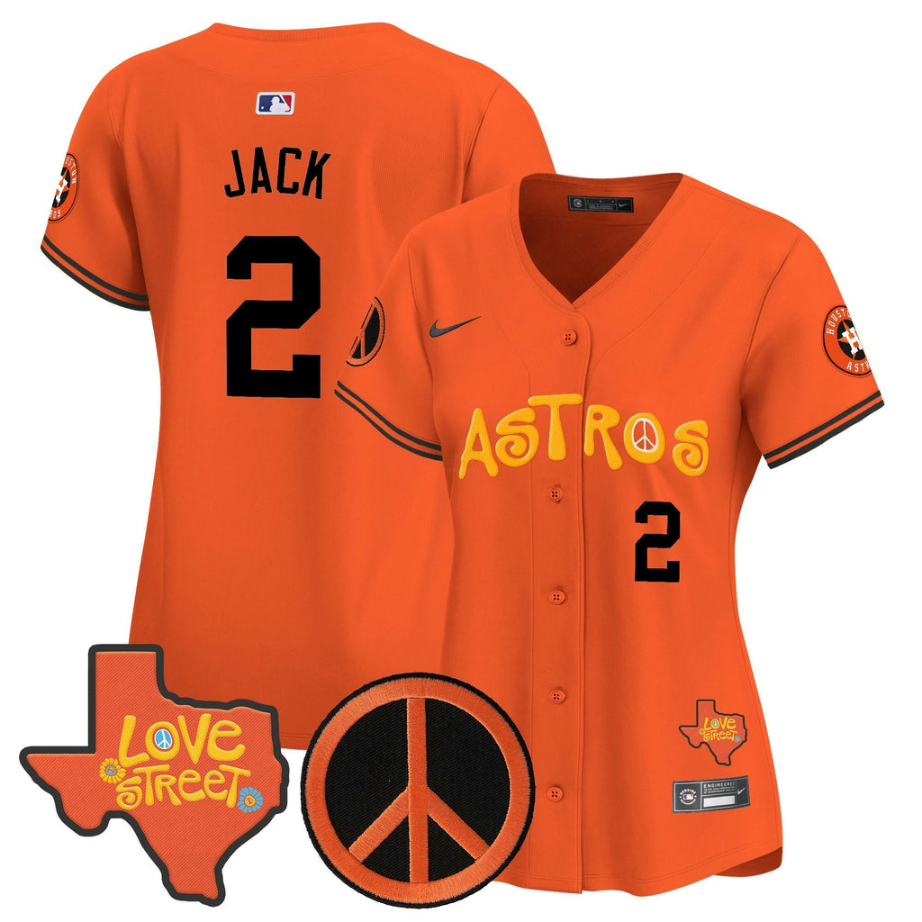 MLB Women’s Love Street & Peace Sign Patch Vapor Premier Limited Jersey
