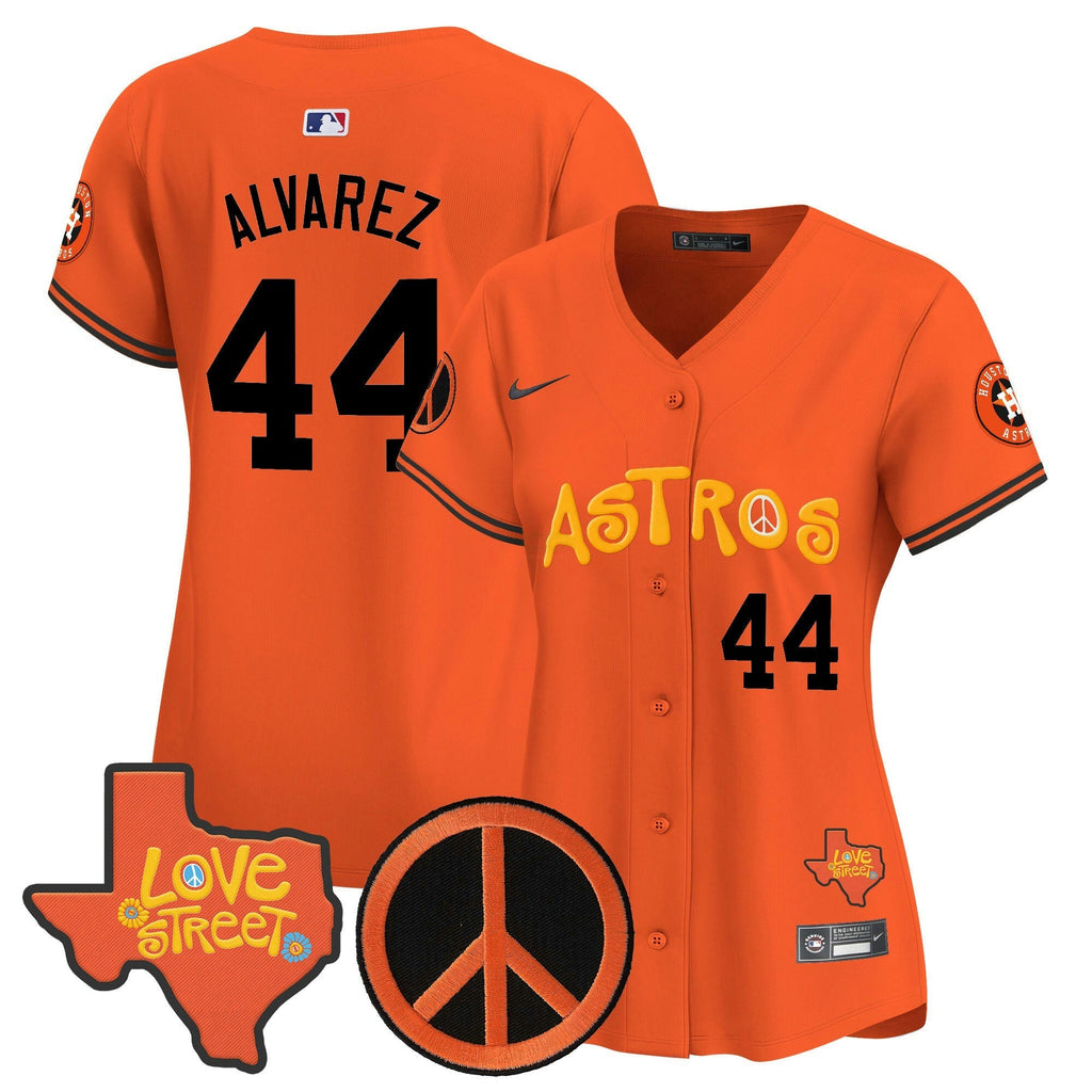MLB Women’s Love Street & Peace Sign Patch Vapor Premier Limited Jersey