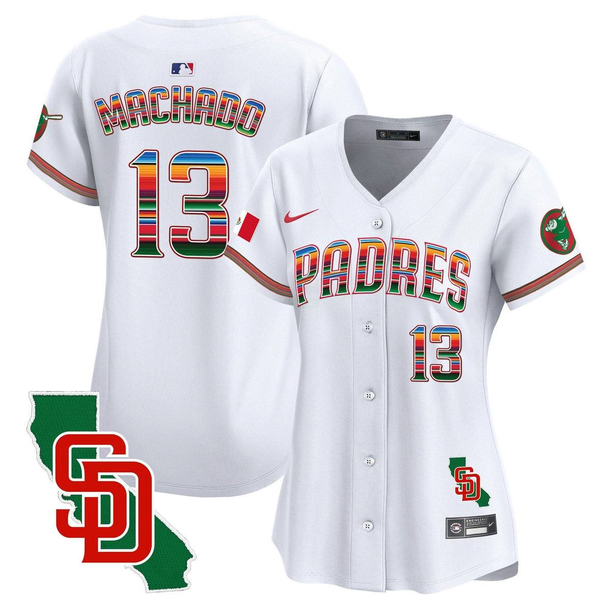 MLB Women’s Mexico California Patch Vapor Premier Limited Jersey