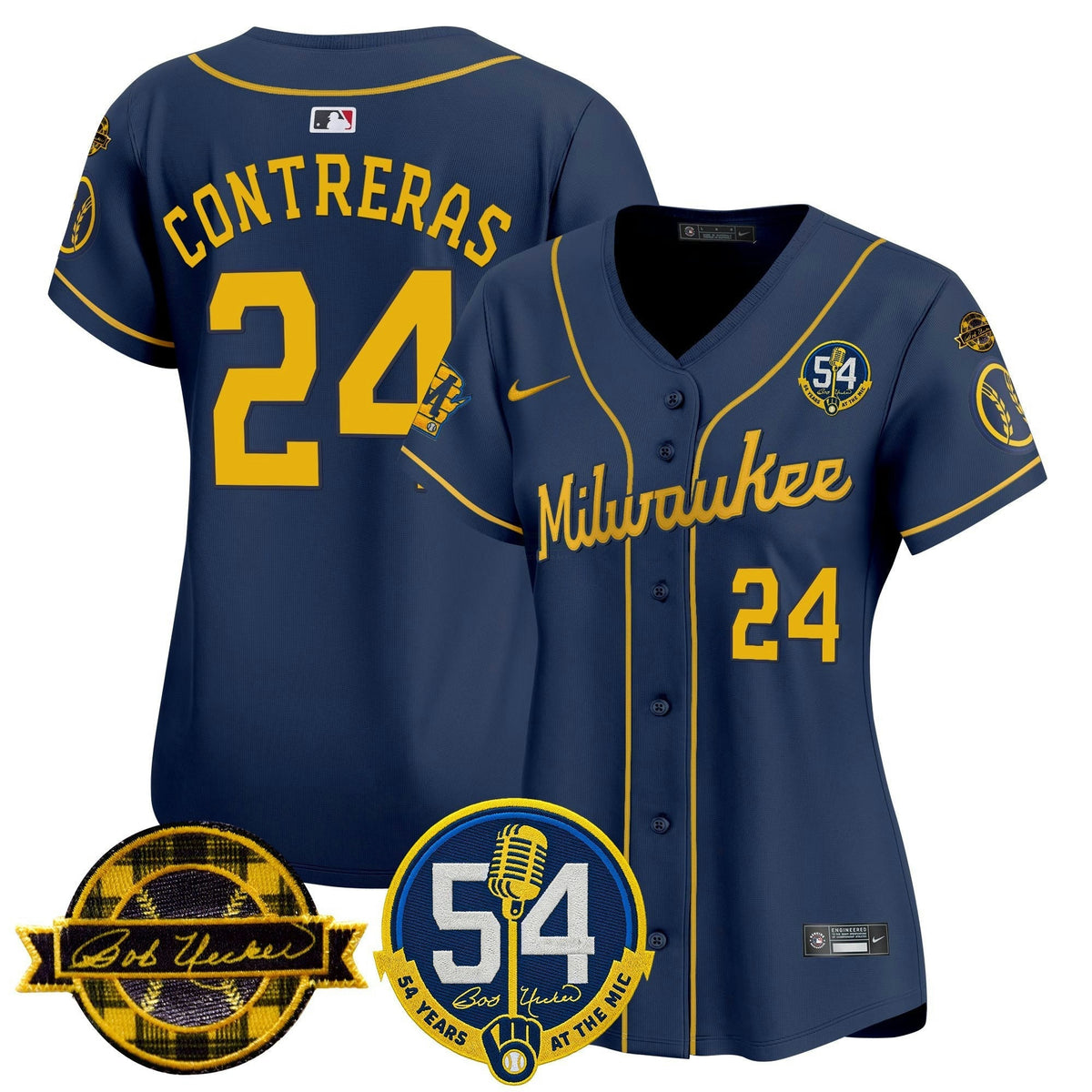 MLB Women’s Milwaukee ‘Bob Uecker – 54 Seasons for ’ Vapor Premier Limited Jersey