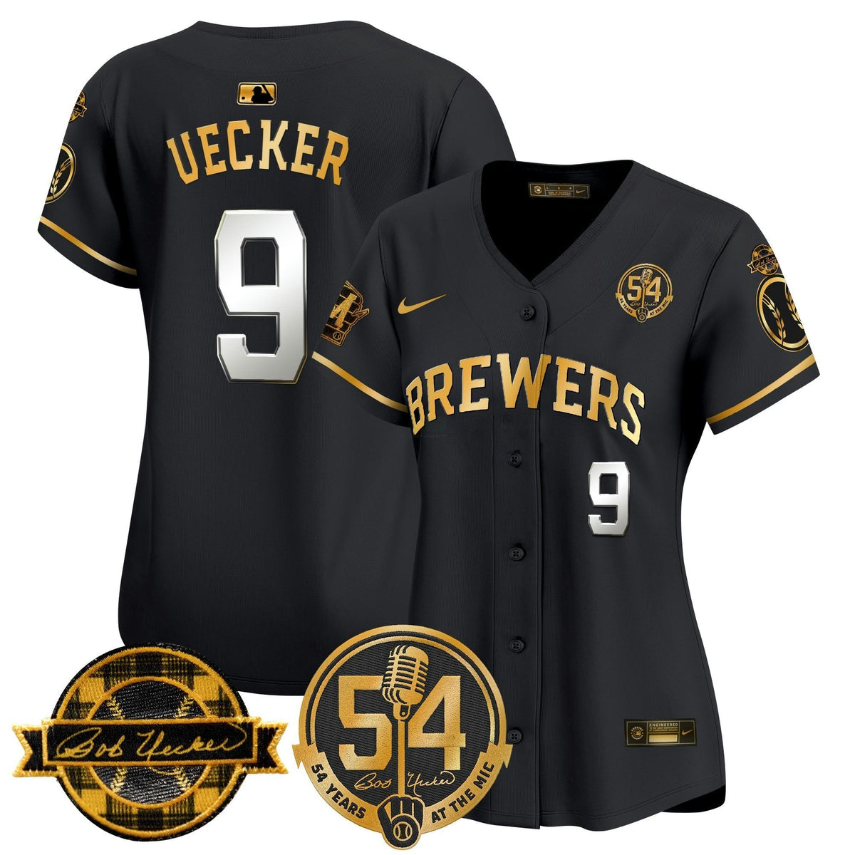 MLB Women’s Milwaukee ‘Bob Uecker – 54 Seasons for ’ Vapor Premier Limited Jersey
