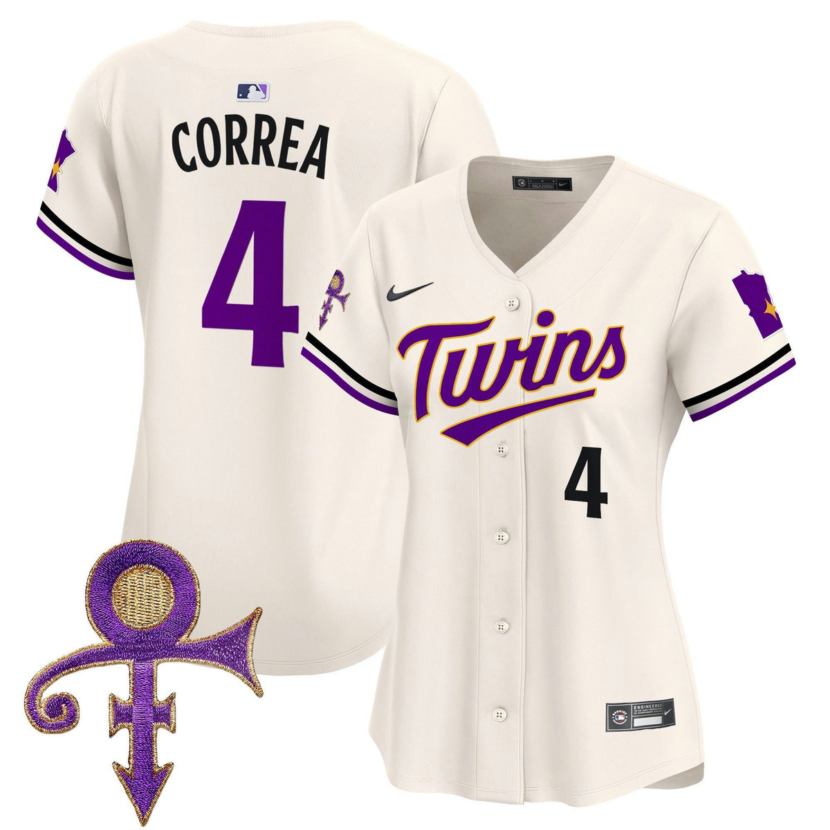 MLB Women’s Minnesota Prince Patch Vapor Premier Limited Jersey V3