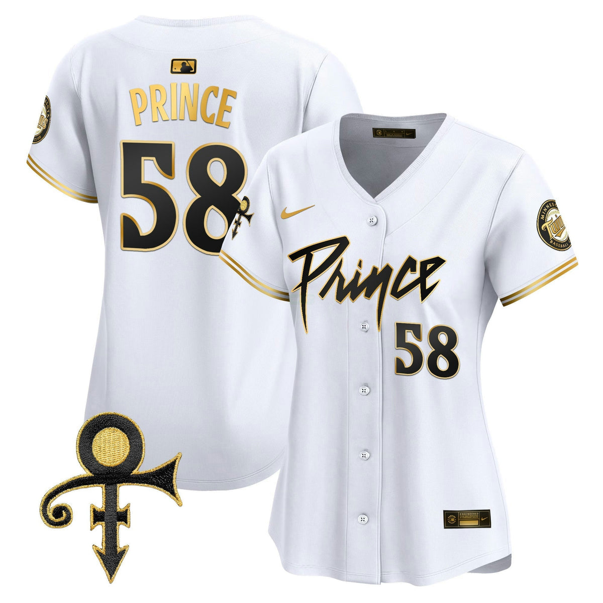 MLB Women’s Minnesota Prince Patch Vapor Premier Limited Jersey V4