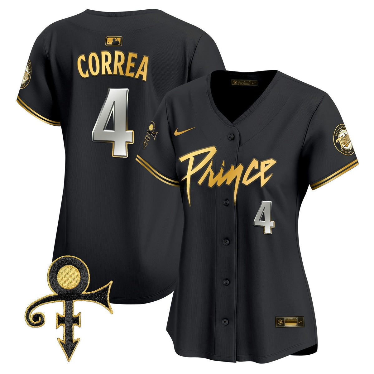 MLB Women’s Minnesota Prince Patch Vapor Premier Limited Jersey V4
