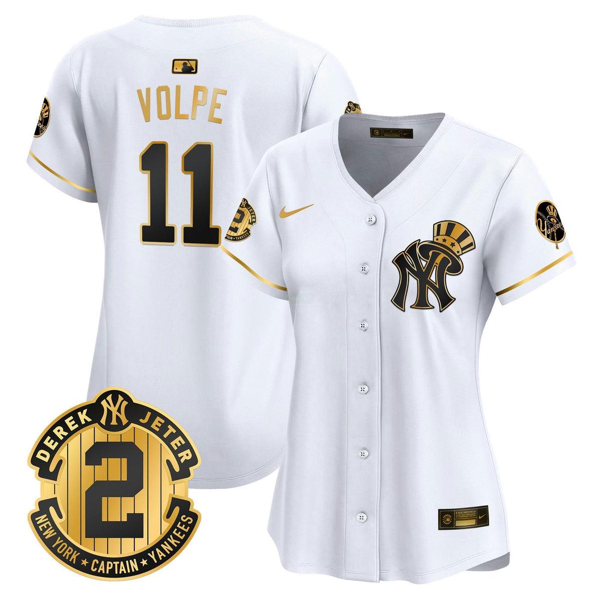 MLB Women’s New York Derek Jeter Patch Vapor Premier Limited Jersey V2