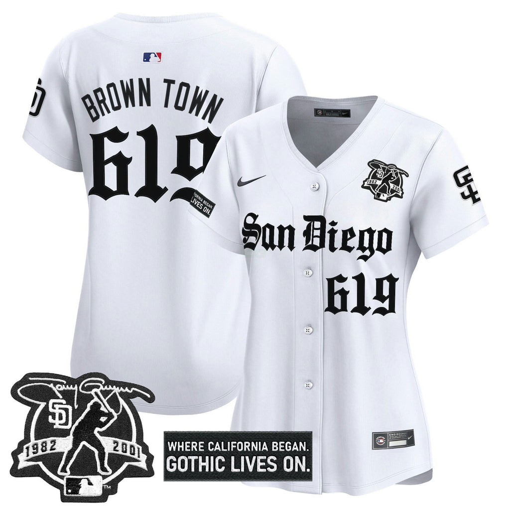 MLB Women’s San Diego ‘Gothic Edition’ Vapor Premier Limited Jersey