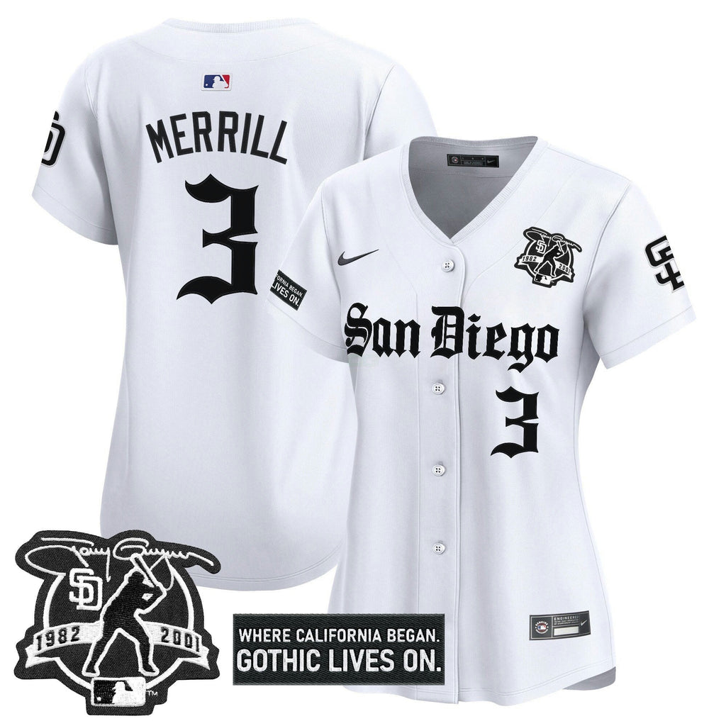 MLB Women’s San Diego ‘Gothic Edition’ Vapor Premier Limited Jersey