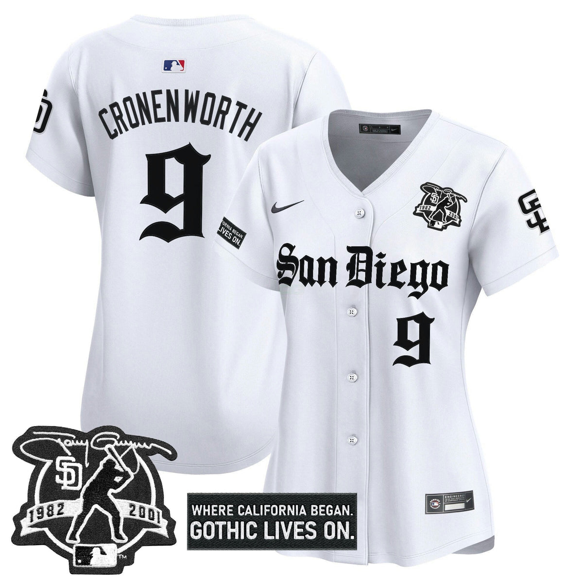 MLB Women’s San Diego ‘Gothic Edition’ Vapor Premier Limited Jersey