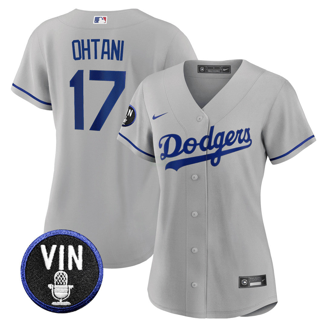 MLB Women’s Shohei Ohtani Vin Scully Patch Jersey