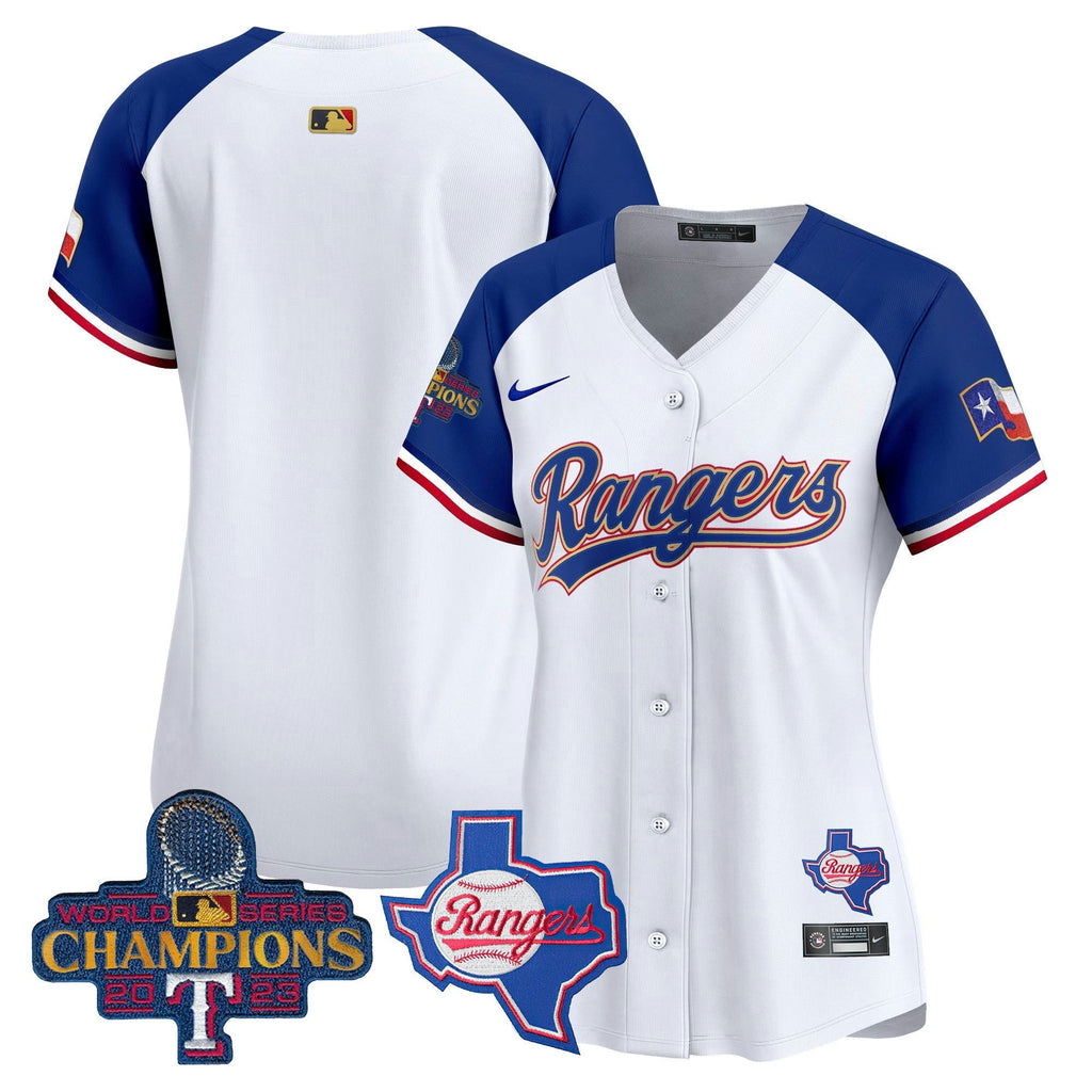 MLB Women’s Texas 2023 World Series Champions Gold Trim Vapor Premier Limited Jersey V2
