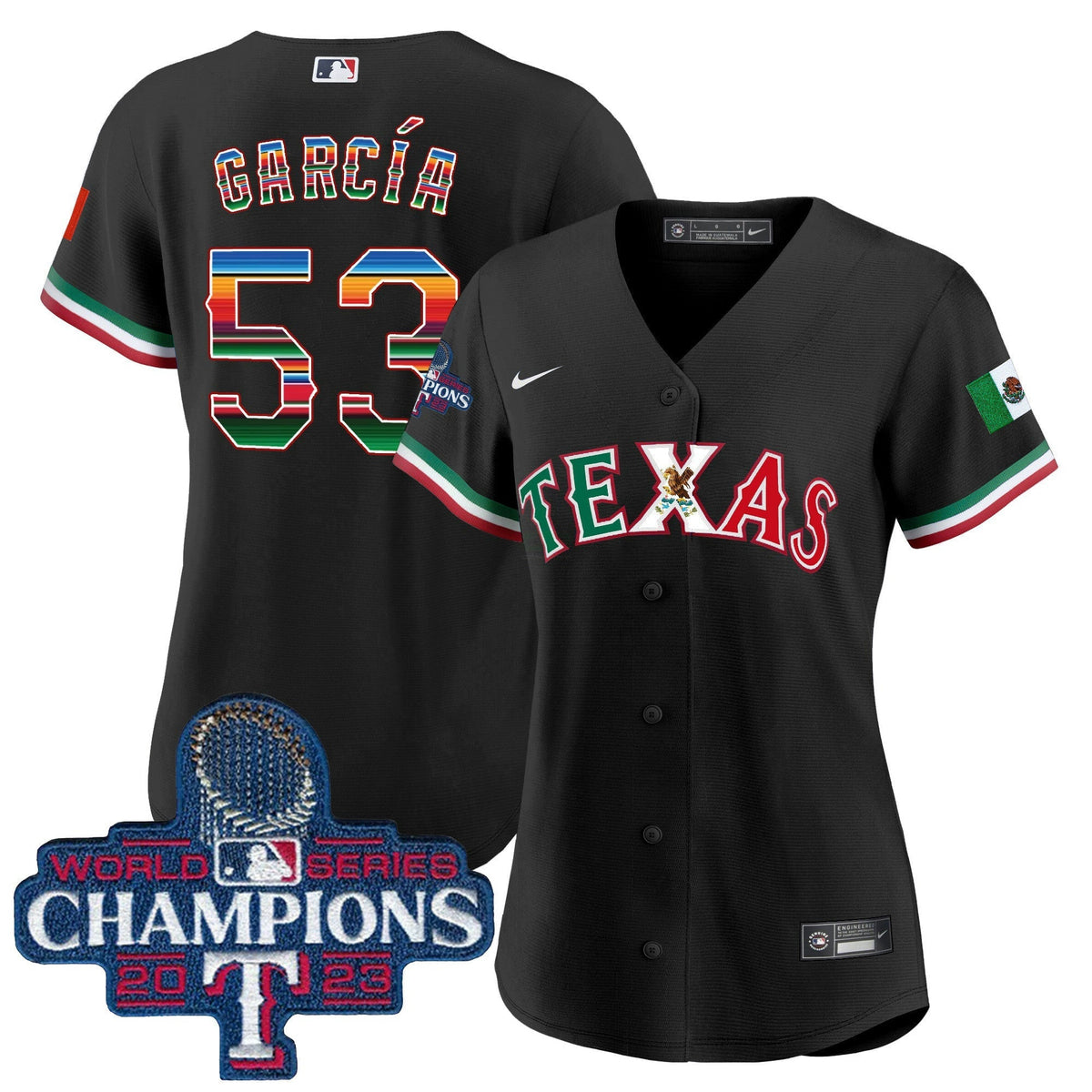 MLB Women’s Texas Mexico 2023 World Series Champions Jersey V2