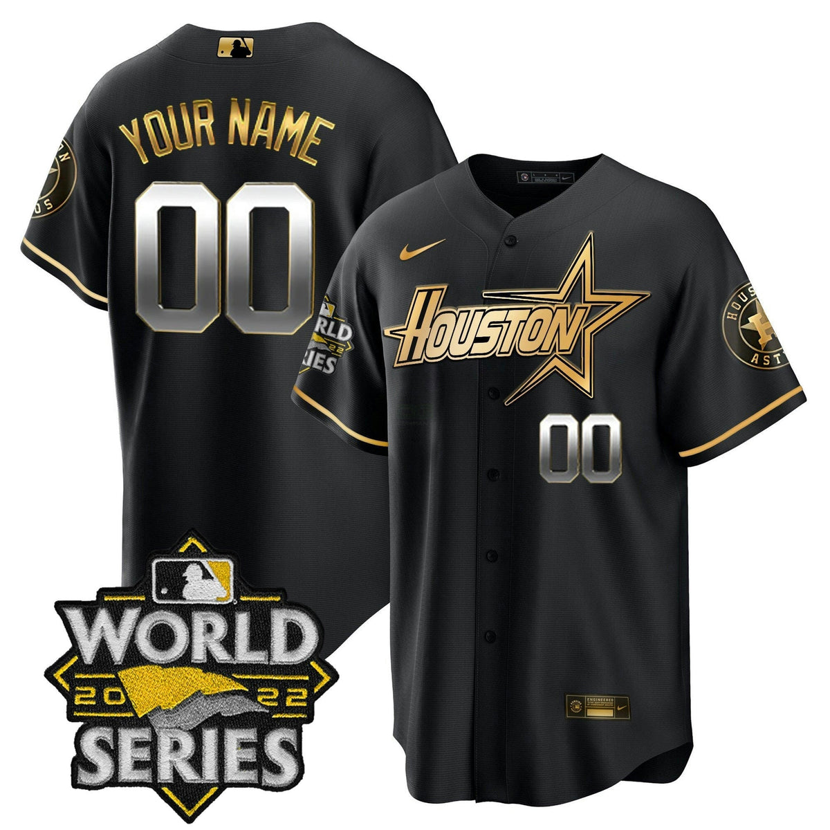 MLB World Series Black Gold Special Jersey