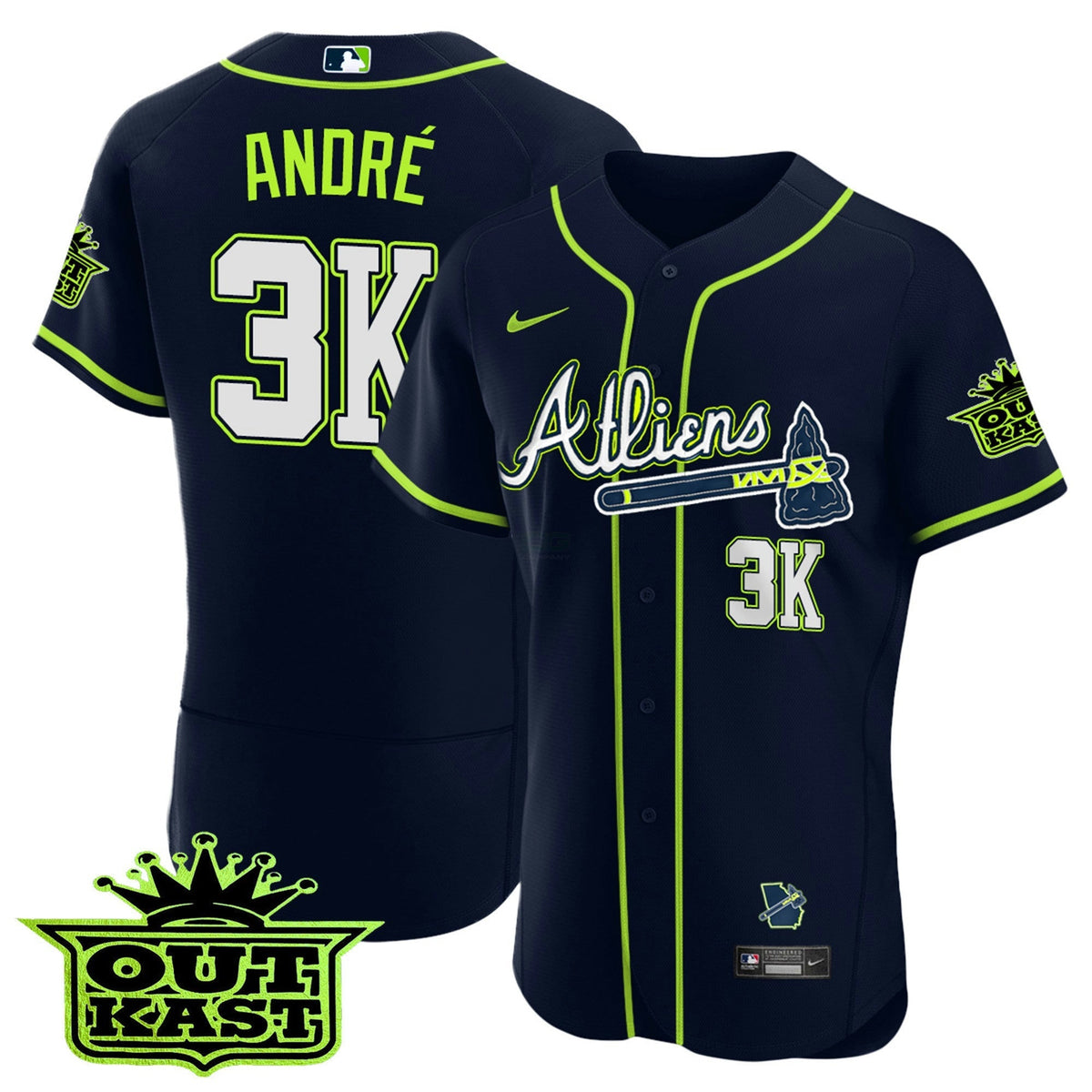 MLB Youth’s Atlanta Atliens Flex Base Jersey